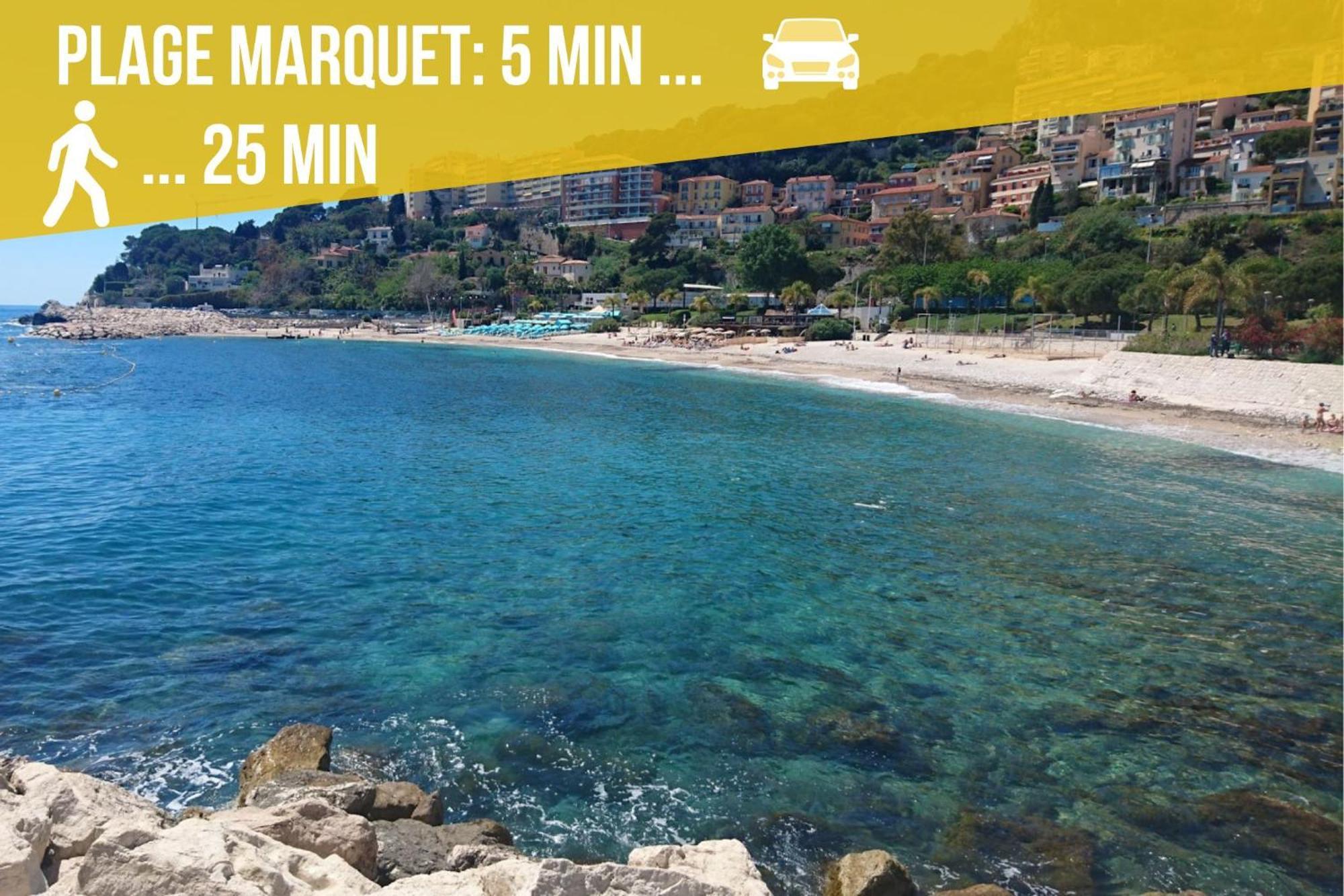 Luxueux Appartement - Vue Mer - Piscine - Free Parking - Monaco Cap-d'Ail Buitenkant foto