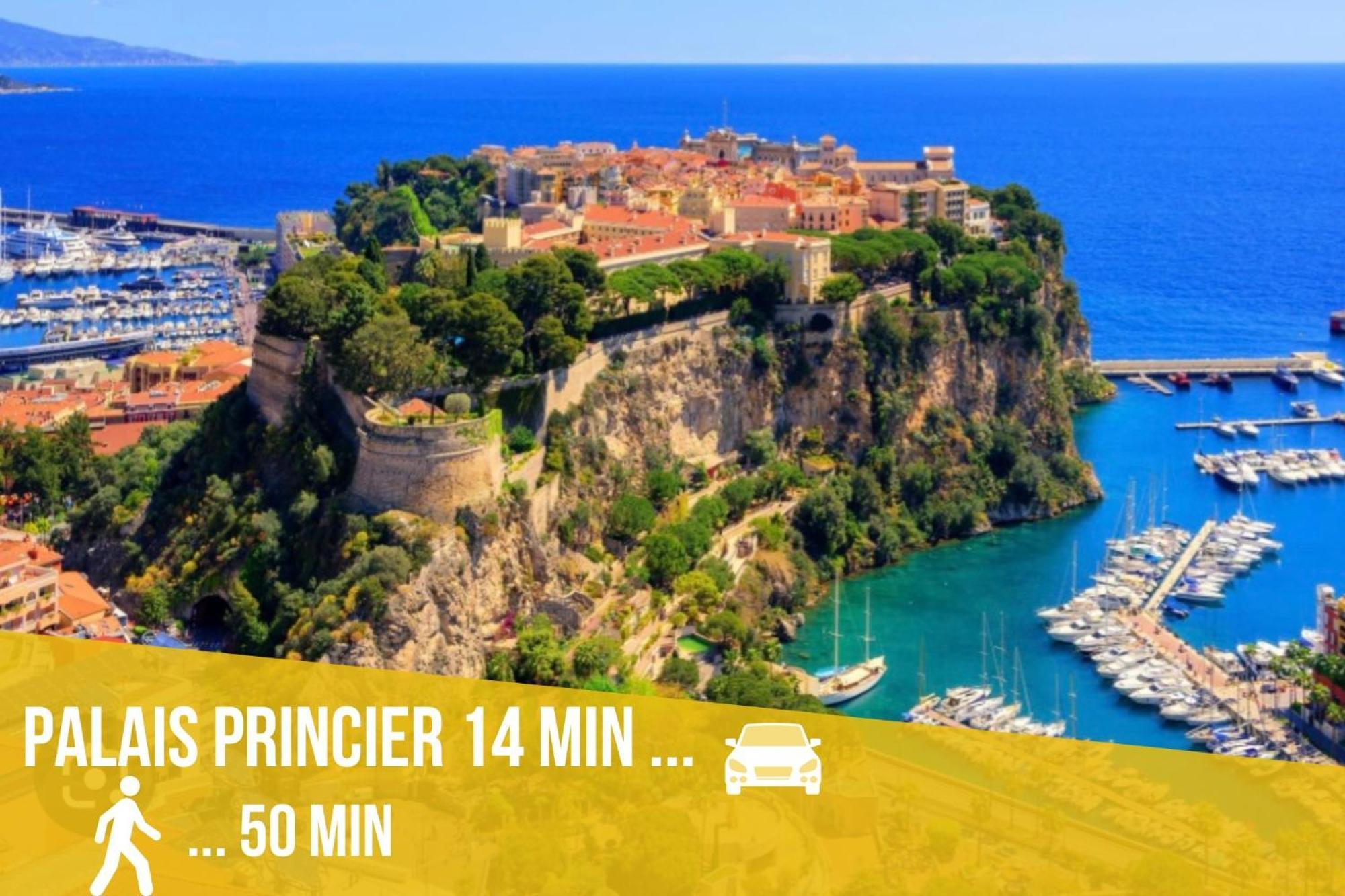 Luxueux Appartement - Vue Mer - Piscine - Free Parking - Monaco Cap-d'Ail Buitenkant foto